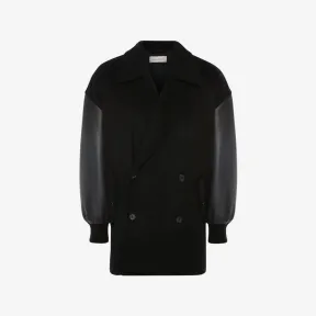 亚历山大麦昆/Alexander McQueen 黑色/海军 男士 大衣 703265QTZ470901 