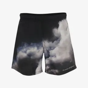 亚历山大麦昆/Alexander McQueen 午夜蓝/浅灰 男士 泳裤 7056064419Q4063 