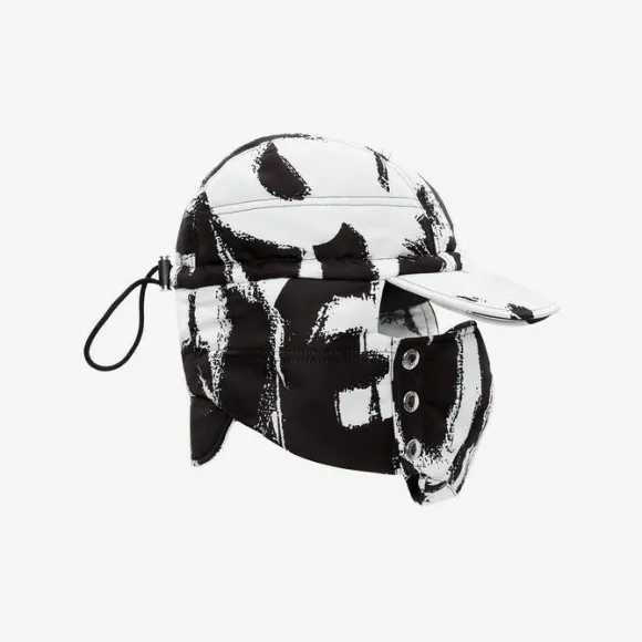 亚历山大麦昆/Alexander McQueen 黑色/象牙色 男士 帽子 7056864404Q1078 