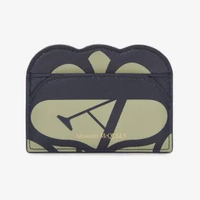 亚历山大麦昆/Alexander McQueen 鼠尾草/海军 女士 卡包 7093501BLEE3490 810778741