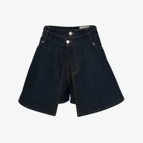 亚历山大麦昆/Alexander McQueen 水洗蓝色 女士 短裤 709857QMAB44147 