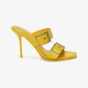 亚历山大麦昆/Alexander McQueen 流行黄色 女士 穆勒鞋 709990WHSWD7097 