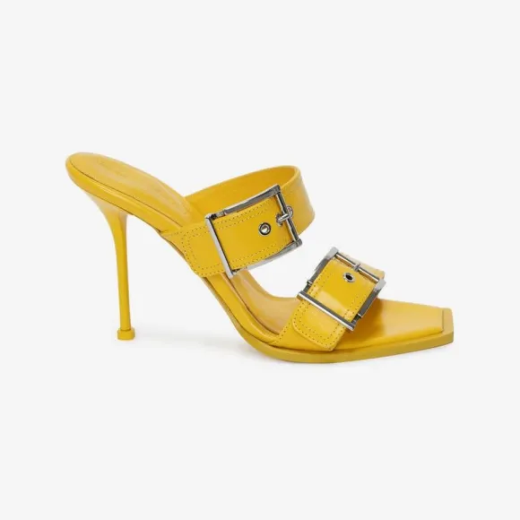 亚历山大麦昆/Alexander McQueen 流行黄色 女士 穆勒鞋 709990WHSWD7097 