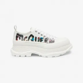 亚历山大麦昆/Alexander McQueen 男士McQueen Graffiti Tread Slick系带鞋白色/彩色 711108WIATC9583