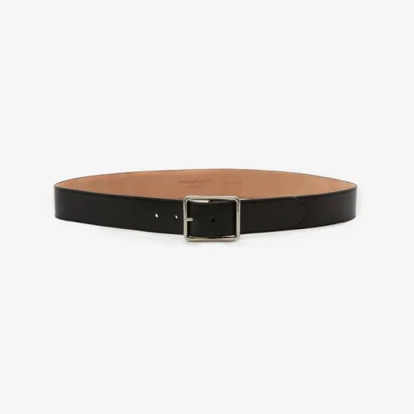 亚历山大麦昆/Alexander McQueen 男士黑色皮带 7125061AAGN1000 