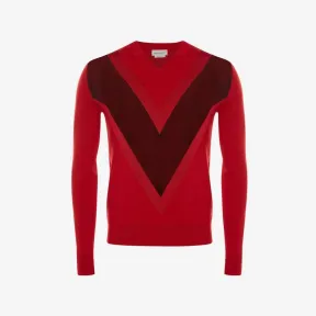 亚历山大麦昆/Alexander McQueen 红黑 男士 套头衫 712792Q1XFN6009 
