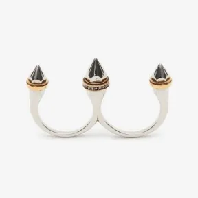 亚历山大麦昆/Alexander McQueen 仿古银 女士 戒指 718257J160Z7590 