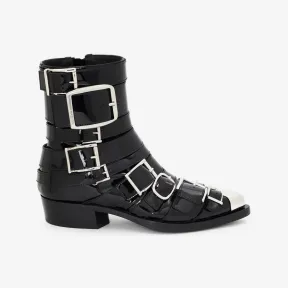 亚历山大麦昆/Alexander McQueen Punk搭扣靴 女士 718853WHJUM1081