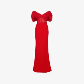 亚历山大麦昆/Alexander McQueen 欲望红 女士 晚礼服 718956QEAAA6615 