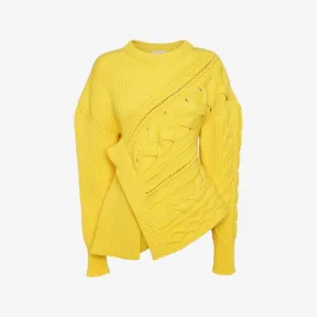 亚历山大麦昆/Alexander McQueen 亮黄 女士 套头衫 720639Q1A4P7033 