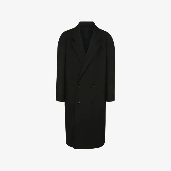 亚历山大麦昆/Alexander McQueen 男士黑色大廓形插肩大衣 724436QUU061000 