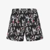 亚历山大麦昆/Alexander McQueen 男式白色/多色 Watercolor Graffiti 泳裤 7265804419Q9088 