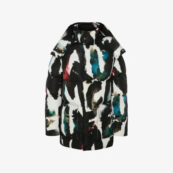 亚历山大麦昆/Alexander McQueen 男士多色 Watercolor Graffiti 羽绒服 726913QUR478500 