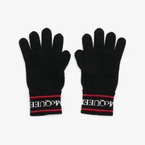 亚历山大麦昆/Alexander McQueen 男士黑/红镶边织带手套 7272594Q2011074 