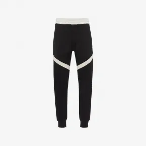 亚历山大麦昆/Alexander McQueen 男士拼色慢跑裤黑色 727297QUX531000