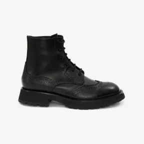 亚历山大麦昆/Alexander McQueen 男士黑色朋克工装靴 727824WHSWL1000 