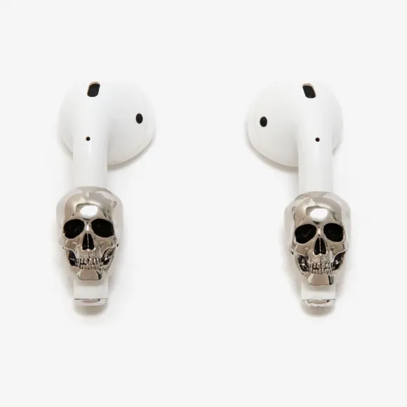 亚历山大麦昆/Alexander McQueen 男士AirPods耳机 skull 配饰古银色 728449J160Y0446