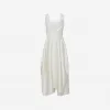 亚历山大麦昆/Alexander McQueen 女士白色不对称棉质连衣裙 - 象牙色 729125QLAA60918 