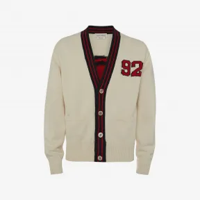 亚历山大麦昆/Alexander McQueen 男士McQueen Sport开衫象牙色/红色 729261Q1RTI9277