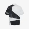 亚历山大麦昆/Alexander McQueen 男士黑色/白色 Brushstroke 夏威夷衬衫 735314QUO821080 