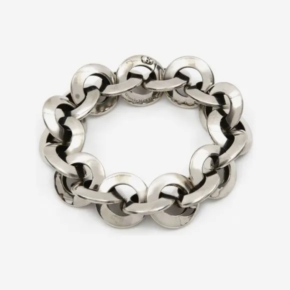 亚历山大麦昆/Alexander McQueen 男士古董银孔眼链式手链 737571J160Y0446 812865546