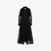 亚历山大麦昆/Alexander McQueen 女式黑色 Exploded 褶皱风衣 747213QEACR1000 