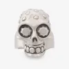 亚历山大麦昆/Alexander McQueen 男士古银 The Knuckle 骷髅戒指 748200J160Y0446 