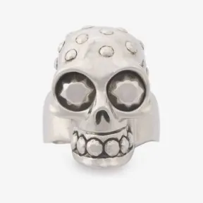 亚历山大麦昆/Alexander McQueen 男士古银 The Knuckle 骷髅戒指 748200J160Y0446 