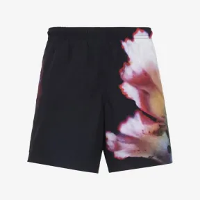 亚历山大麦昆/Alexander McQueen 男士黑色 Solarised Flower 泳裤 7510614419Q1088 