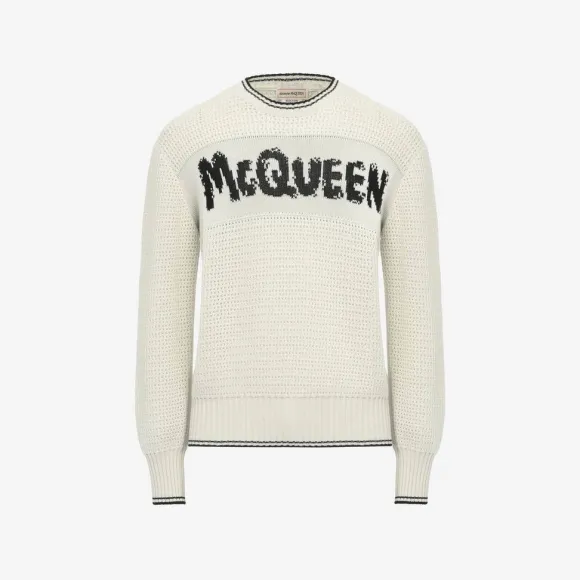 亚历山大麦昆/Alexander McQueen 男士 McQueen 香草涂鸦套头衫 752045Q1GBW9211 