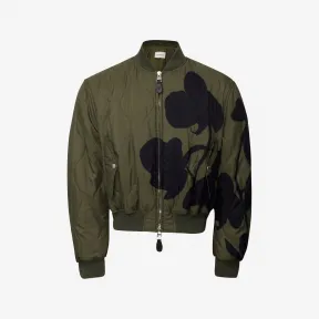 亚历山大麦昆/Alexander McQueen 男士Orchid飞行员夹克卡其色/黑色 754867QVR173410