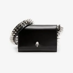 亚历山大麦昆/Alexander McQueen 女式黑色 The Biker 小号骷髅包 757626C8Z221000 813100376