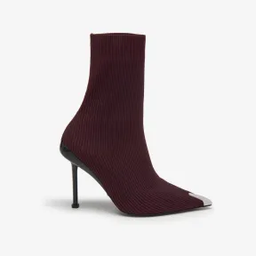 亚历山大麦昆/Alexander McQueen 茄属/银色斜纹针织靴 768095W4X815094 768095W4X815094
