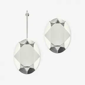 亚历山大麦昆/Alexander McQueen 女士不对称刻面耳环古银色 768254J811K1446