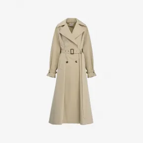 亚历山大麦昆/Alexander McQueen 女士茧形袖风衣浅米色 768612QFAAS2019