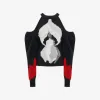 亚历山大麦昆/Alexander McQueen 女式黑色/红色/灰色颠倒兰花毛衣 768794Q1A7D1179 768794Q1A7D1179