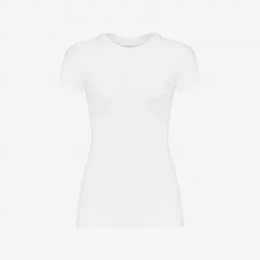 亚历山大麦昆/Alexander McQueen 女士Seal Logo修身T恤光学白色 769112QLAC49000