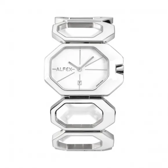 爱华时/Alfex 不锈钢抛光/搪瓷白 石英机芯 5708-864