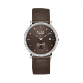 爱华时/Alfex 不锈钢抛光 镶嵌82克拉钻石 重0.23克拉 石英机芯 5732-901