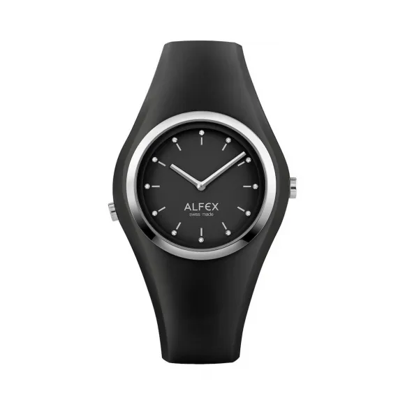 爱华时/Alfex 不锈钢抛光/黑硅 石英机芯 5751-2022