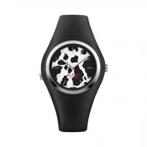 爱华时/Alfex 钢抛光/黑硅 石英机芯 5751-2042