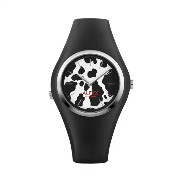 爱华时/Alfex 钢抛光/黑硅 石英机芯 5751-2042