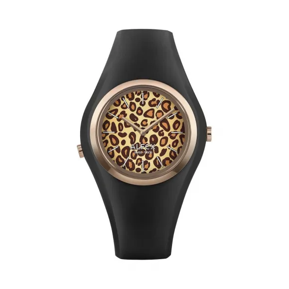 爱华时/Alfex ip玫瑰金抛光/黑硅 石英机芯 5751-2046