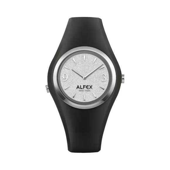 爱华时/Alfex 钢抛光/黑硅 石英机芯 5751-2074