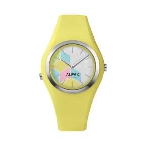 爱华时/Alfex 钢抛光/黄色有机硅 石英机芯 5751-2089