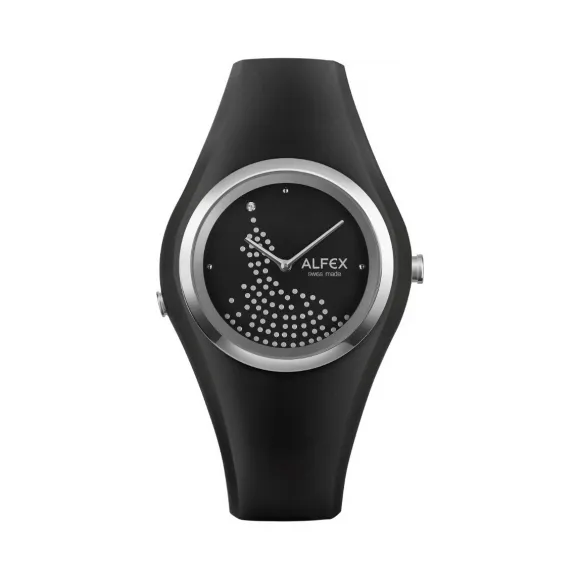 爱华时/Alfex 不锈钢抛光/黑硅 石英机芯 5751-2172