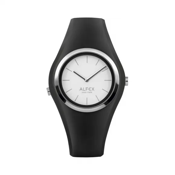 爱华时/Alfex 不锈钢抛光/黑硅 石英机芯 5751-989