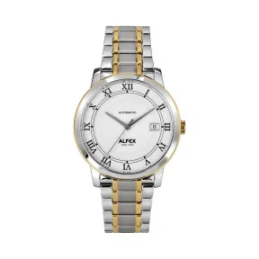 爱华时/Alfex 两音不锈钢/ ip金抛光磨砂 自动机械机芯 9012-752