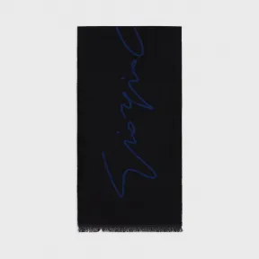 阿玛尼/Armani 签名LOGO绵羊毛围巾丨帽子与围巾 7450050A12321033