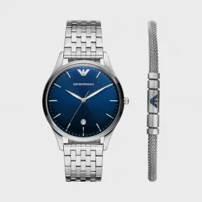 阿玛尼/Armani 商务经典钢带石英腕表手镯礼盒套装 | 礼盒套装 AR80048_NLP